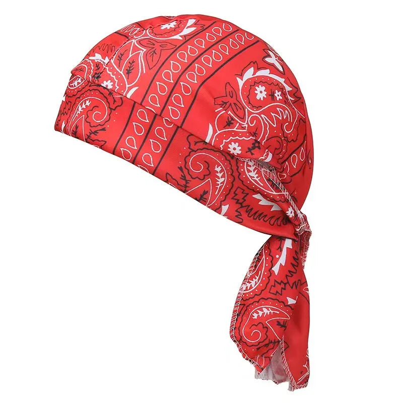 Paisley Printed Headscarf - Red variant