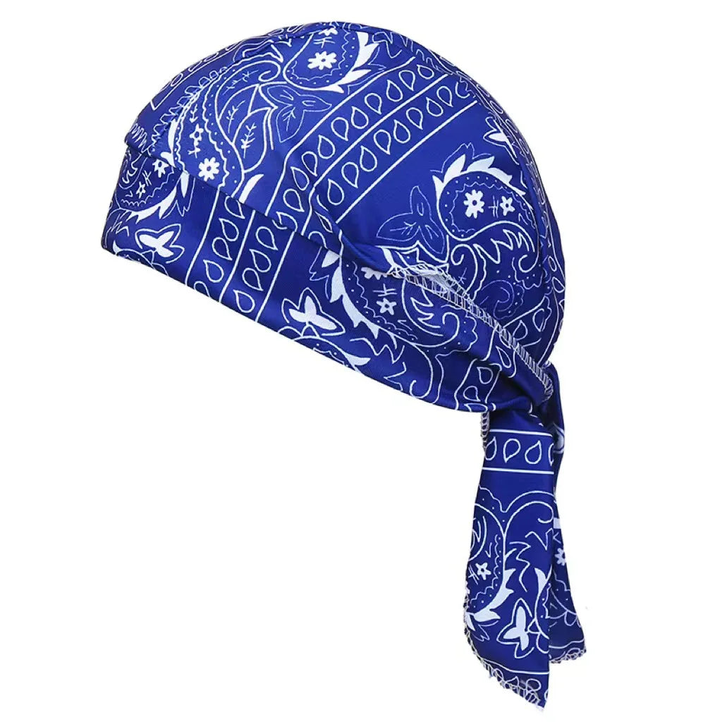 Paisley Printed Headscarf - Royal Blue variant
